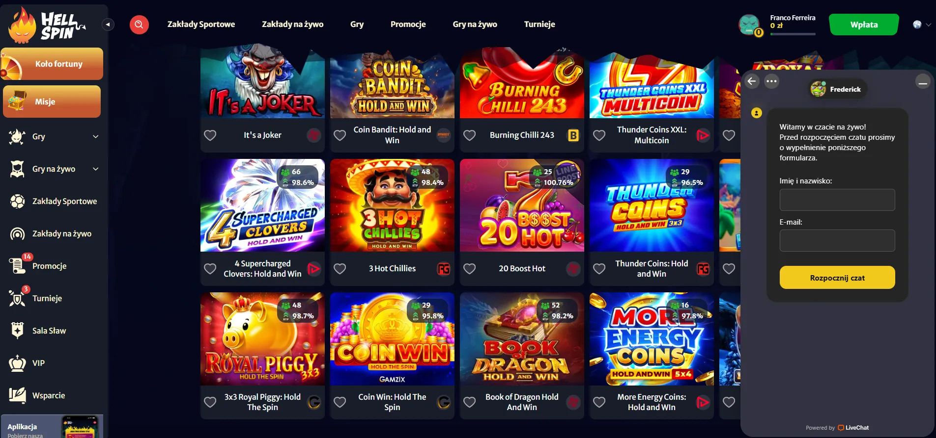 Hellspin Casino opinie polskich graczy